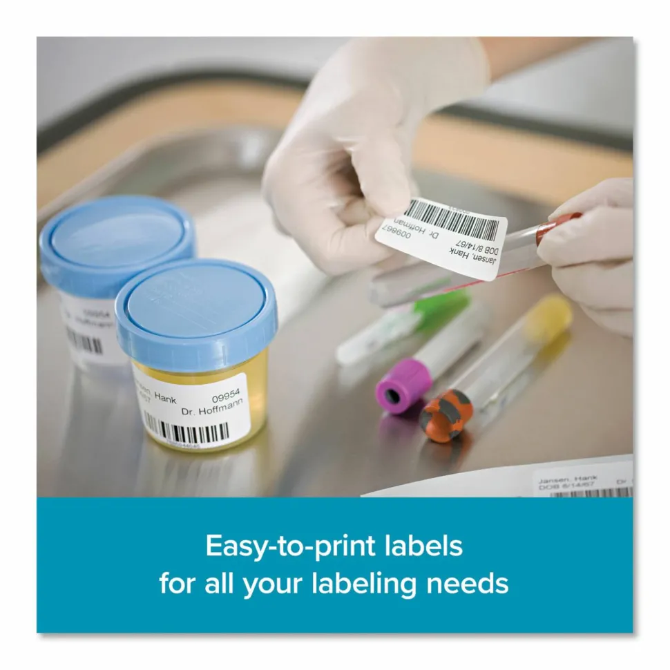 DYMO Multipurpose Labels For LabelWriter Label Printers, 1" x 2 1/8", White, 500 Labels Per Roll, Pack Of 6 Rolls