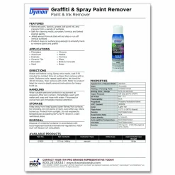 Dymon Graffiti/Paint Remover, Jelled Formula, 17.5 oz Aerosol Spray, Carton of 12