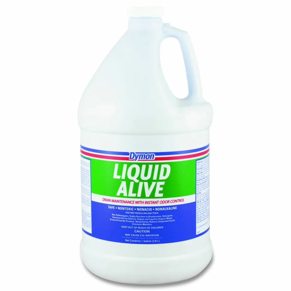 Dymon LIQUID ALIVE Enzyme Producing Bacteria, 1 gal Bottle, 4/Carton