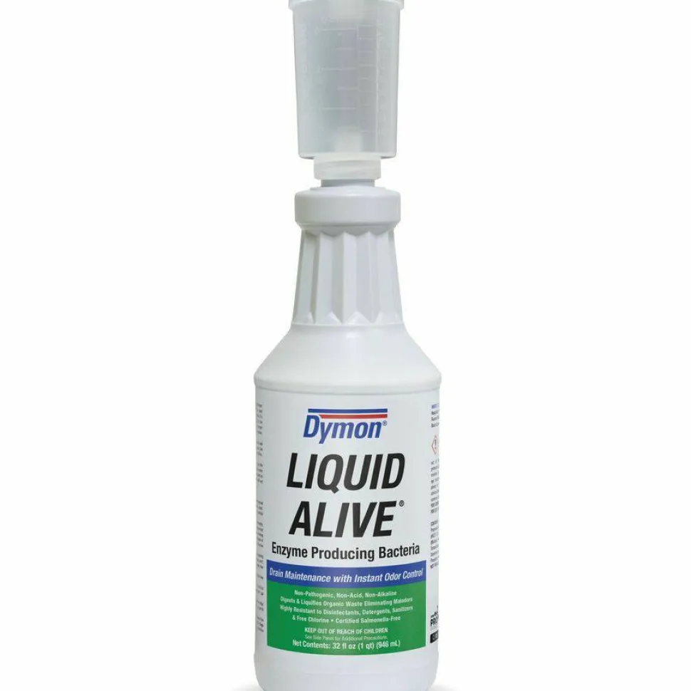 Dymon LIQUID ALIVE Enzyme Producing Bacteria, 32 oz Bottle, 12/Carton