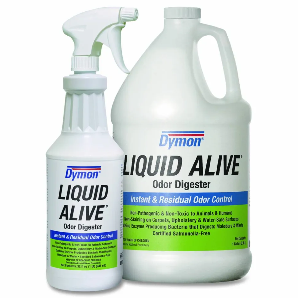 Dymon LIQUID ALIVE Enzyme Producing Bacteria, 32 oz Bottle, 12/Carton