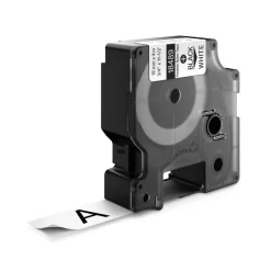 DYMO Rhino 18489 Black-On-White Tape, 0.75" x 11.5'