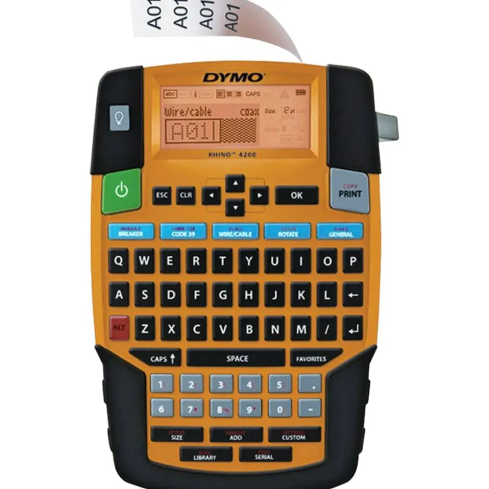 Dymo Rhino 4200 Soft Case Labelmaker Kit, Yellow/Black