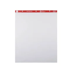 Easel Pads, 27" x 34", Ruled, 50 Sheets, 30% Recycled, White, Pack Of 2