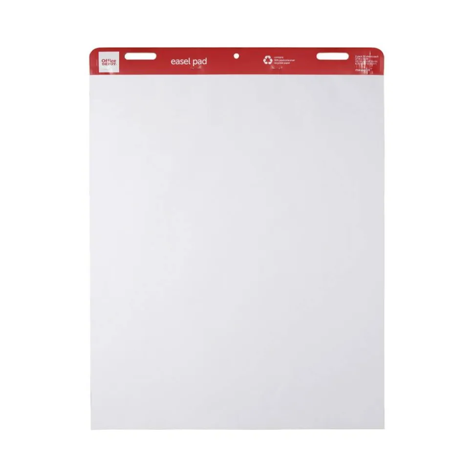 Easel Pads, 27" x 34", 50 Sheets, 30% Recycled, White, Pack Of 2