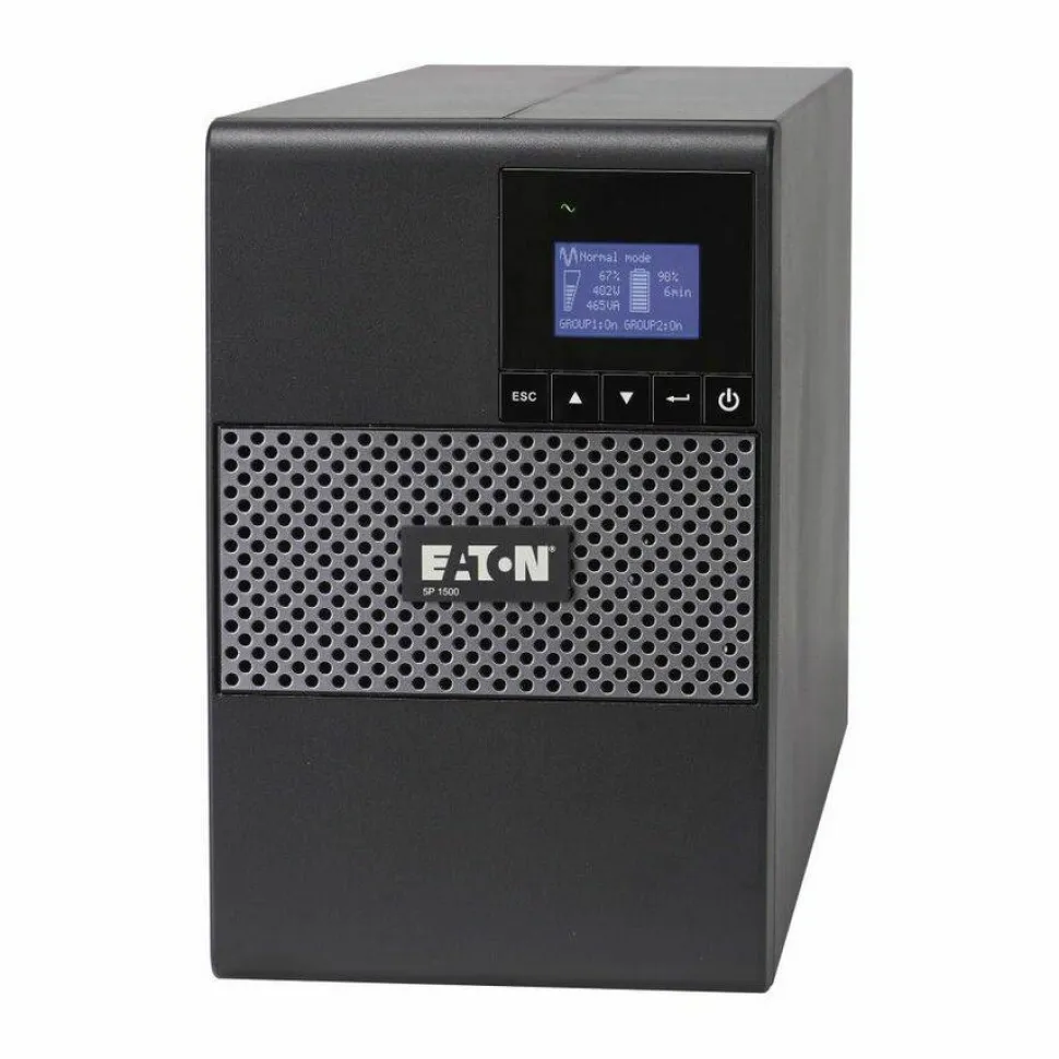 Eaton 5P 1550VA 1100W 230V Line-Interactive UPS, C14 Input, 8 C13 Outlets, True Sine Wave, Cybersecure Network Card Option, Tower