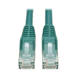 Eaton Tripp Lite Series Cat6 Gigabit Snagless Molded (UTP) Ethernet Cable (RJ45 M/M), PoE, Green, 6-in. (15.24 cm)