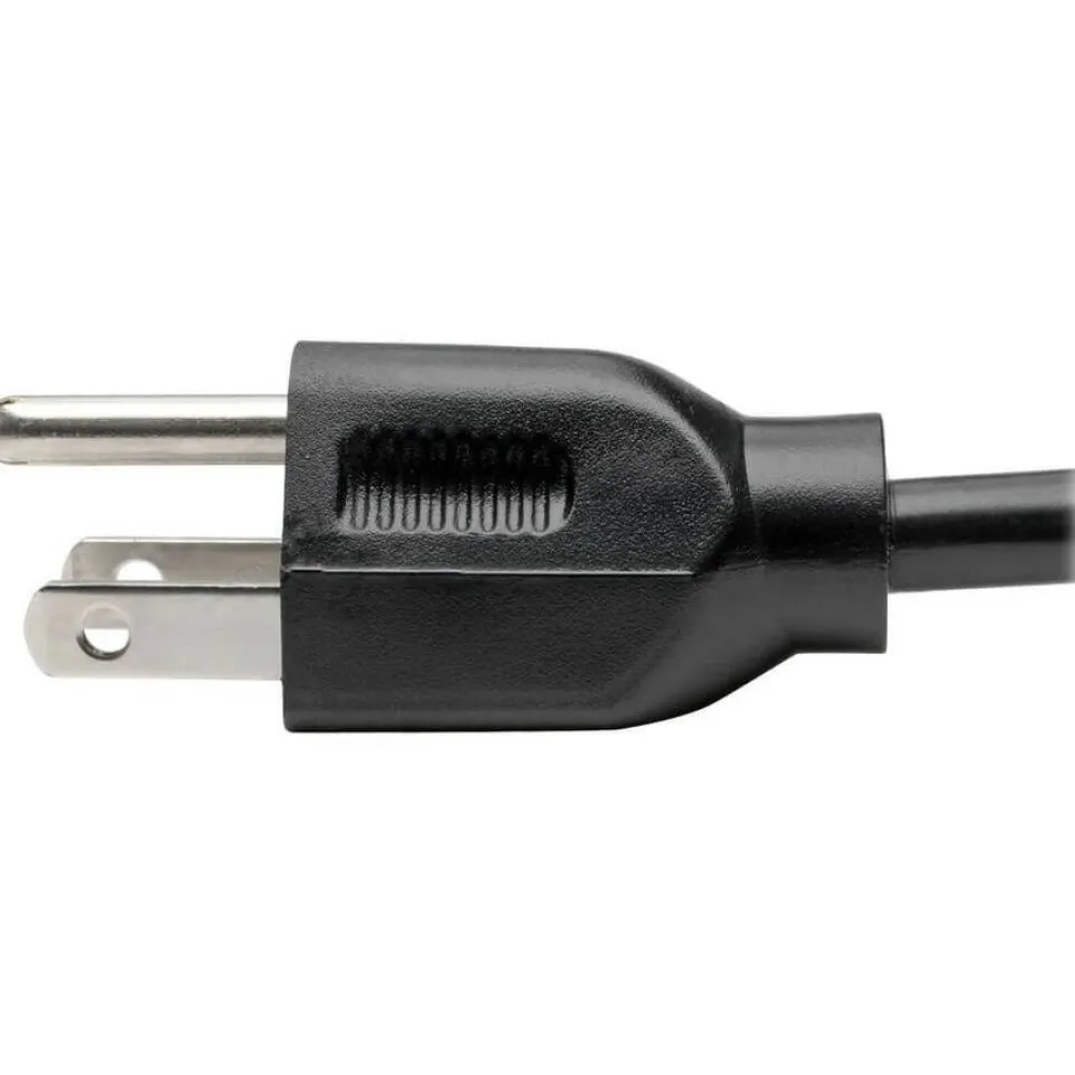 Eaton Tripp Lite Series Desktop Computer AC Power Cable, NEMA 5-15P to C13 - 10A, 125V, 18 AWG, 25 ft. (7.62 m), Black