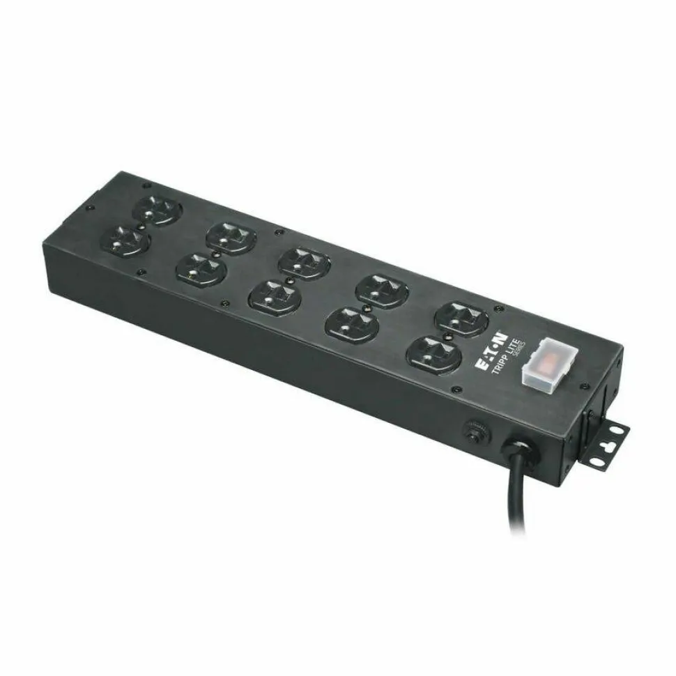 Eaton Tripp Lite Series Industrial Power Strip, 10-Outlet, 15 ft. (4.6 m) Cord, Large Plug Spacing