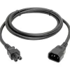 Eaton Tripp Lite Series Laptop Power Adapter Cord, C14 to C5 Adapter - 7A/125V or 2.5A/250V, 18 AWG, 6 in., Black
