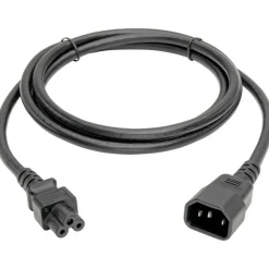 Eaton Tripp Lite Series Laptop Power Adapter Cord, C14 to C5 Adapter - 7A/125V or 2.5A/250V, 18 AWG, 6 in., Black