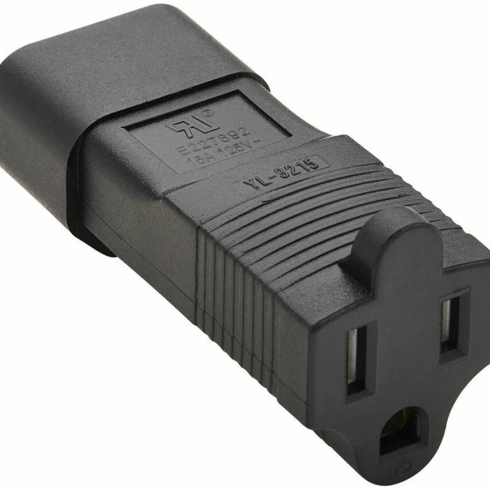 Eaton Tripp Lite Series NEMA 5-15R to C14 Power Cord Adapter - 15A, 125V, Black