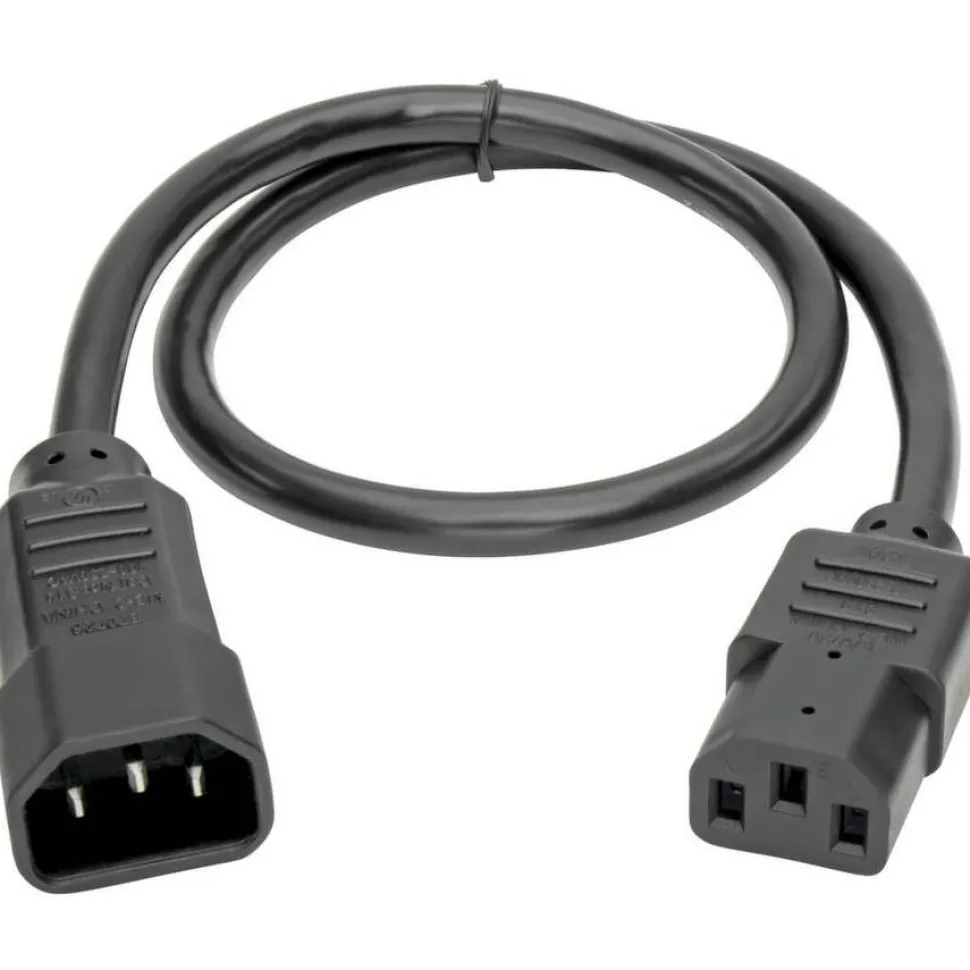 Eaton Tripp Lite Series PDU Power Cord, C13 to C14 - 10A, 250V, 18 AWG, 2 ft. (0.61 m), Black