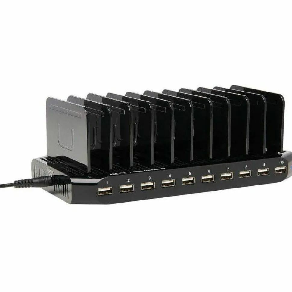 Eaton Tripp Lite Series 10-Port USB Charging Station Hub w Adjustable Storage Tablet/Smartphone/iPad/Iphone 5V 21A 105W - U280010ST