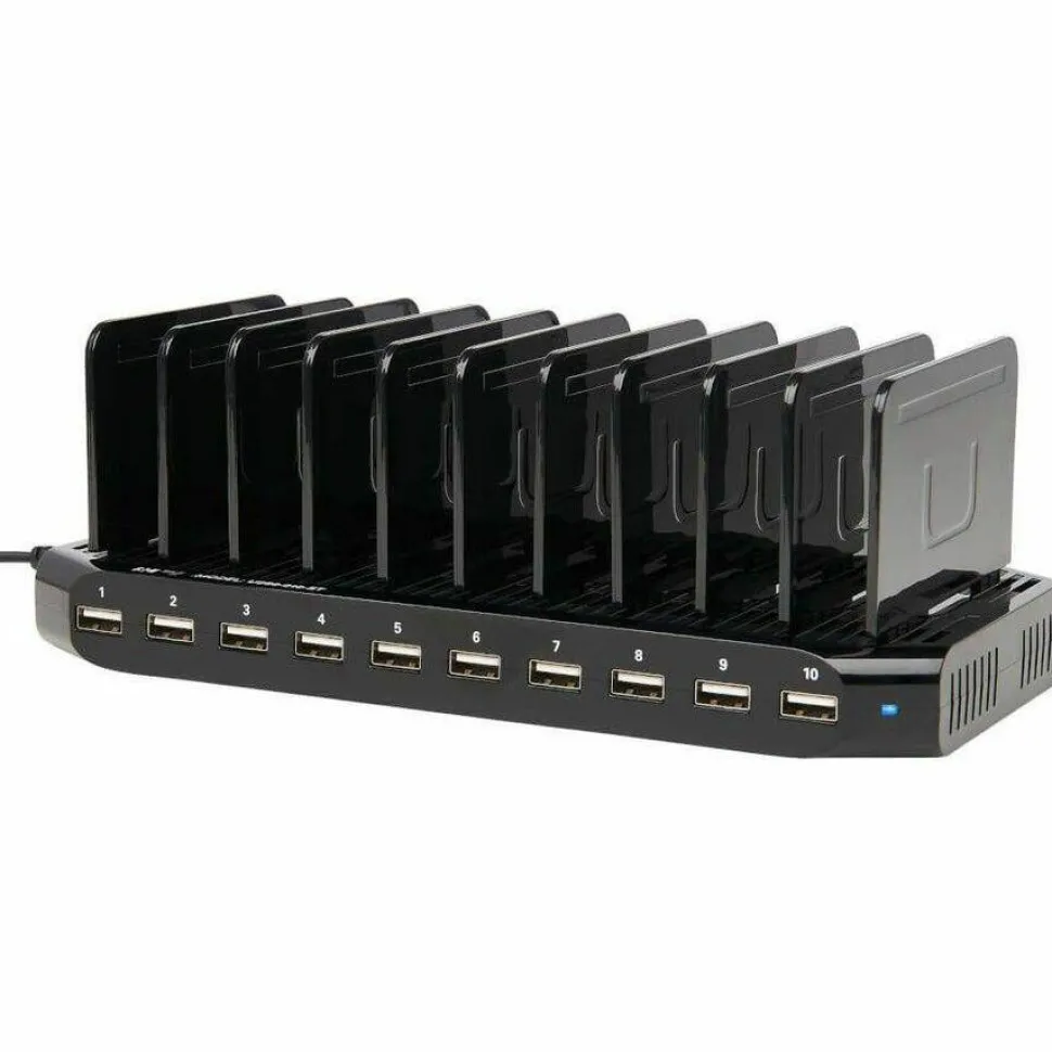 Eaton Tripp Lite Series 10-Port USB Charging Station Hub w Adjustable Storage Tablet/Smartphone/iPad/Iphone 5V 21A 105W - U280010ST