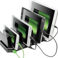 Eaton Tripp Lite Series 10-Port USB Charging Station Hub w Adjustable Storage Tablet/Smartphone/iPad/Iphone 5V 21A 105W - U280010ST