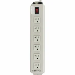 Eaton Tripp Lite Series Power It! 6-Outlet Power Strip, 15 ft. (4.57 m) Cord, 5-20P Plug, Metal Housing