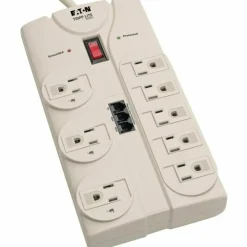 Eaton Tripp Lite Series Protect It! 8-Outlet Computer Surge Protector, 8 ft. (2.43 m) Cord, 2160 Joules, Tel/Modem/Fax Protection