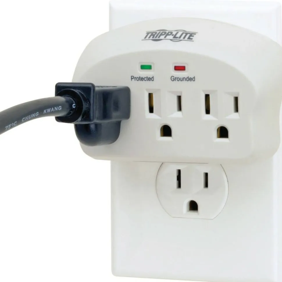 Eaton Tripp Lite Series Protect It! 3-Outlet Surge Protector, Direct Plug-In, 660 Joules, 2 Diagnostic LEDs