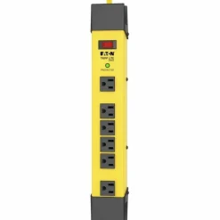 Eaton Tripp Lite Series Protect It! 6-Outlet Industrial Safety Surge Protector, 9 ft. Cord, 1500 Joules, Cord Wrap, Hang Holes