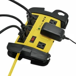 Eaton Tripp Lite Series Protect It! 8-Outlet Industrial Safety Surge Protector, 25 ft. Cord, 3900 Joules, Cord Wrap, Hang Holes
