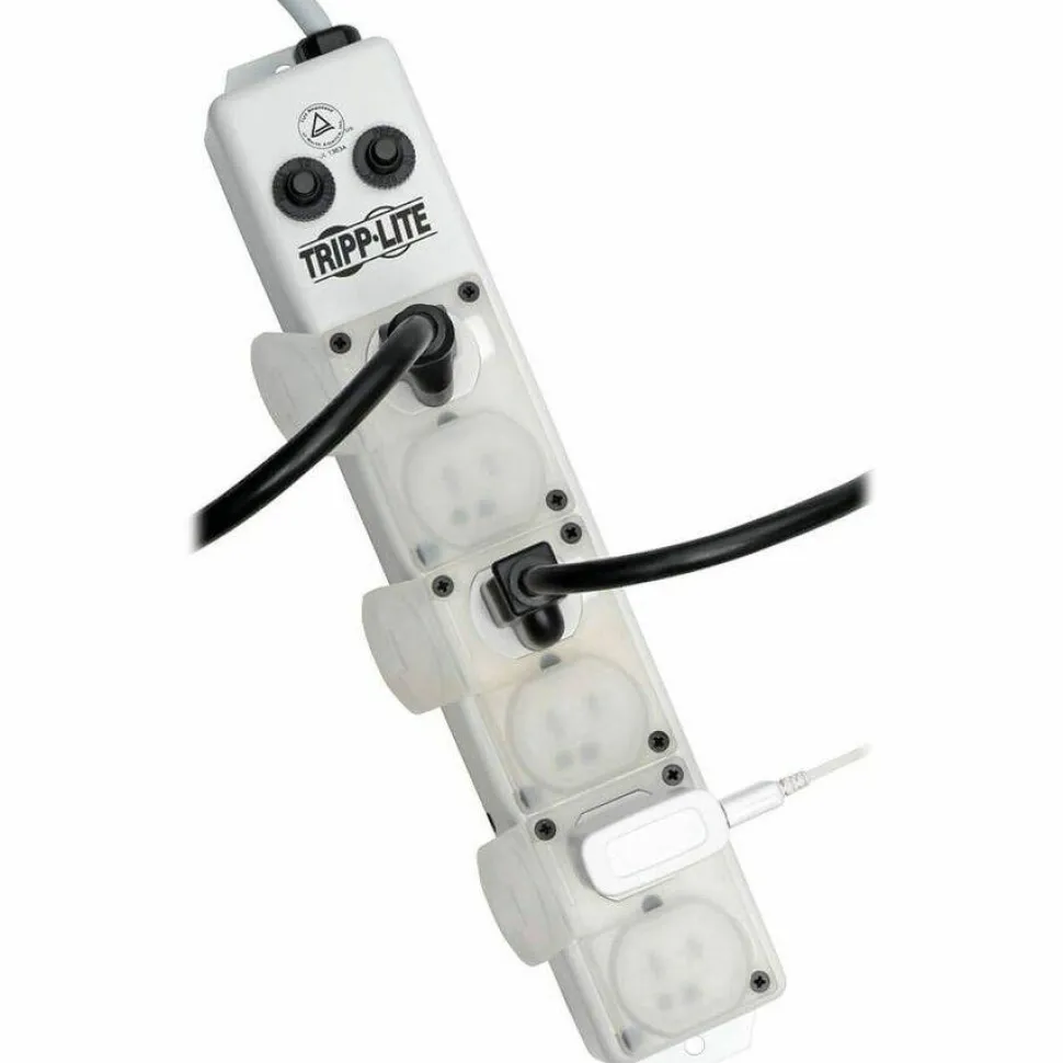 Eaton Tripp Lite Series Safe-IT UL 1363A Medical-Grade Power Strip for Patient-Care Vicinity, 6x15A Hospital-Grade Outlets, Safety Covers, 15 ft. Cord
