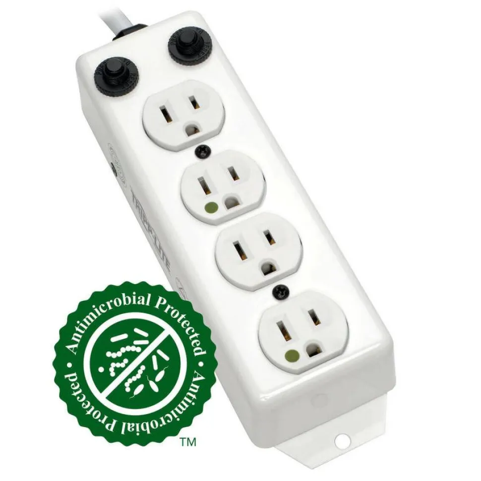 Eaton Tripp Lite Series Safe-IT UL 1363A Medical-Grade Power Strip for Patient-Care Vicinity, 4x 15A Hospital-Grade Outlets, 2 ft. Cord