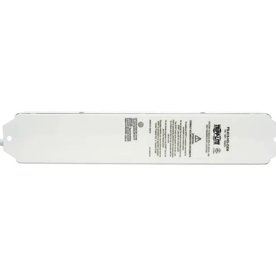 Eaton Tripp Lite Series Safe-IT UL 1363A Medical-Grade Power Strip for Patient-Care Vicinity, 6x 15A Hospital-Grade Outlets, Safety Covers, 7 ft. Cord