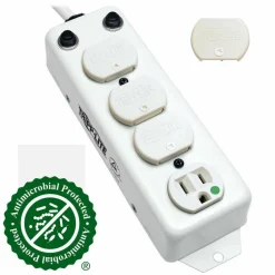 Eaton Tripp Lite Series Safe-IT UL 1363A Medical-Grade Power Strip for Patient-Care Vicinity, 4 Hospital-Grade Outlets, 15 ft. Right-Angle Cord