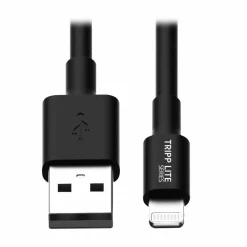 Eaton Tripp Lite Series USB-A to Lightning Sync/Charge Cable, MFi Certified - Black, M/M, 10 in. (0.25 m)