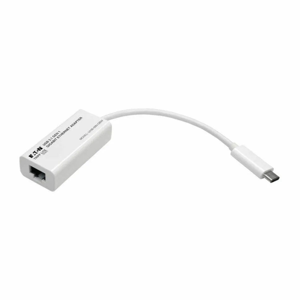 Eaton Tripp Lite Series USB-C to Gigabit Network Adapter, Thunderbolt 3 Compatibility - White