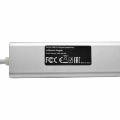 Eaton Tripp Lite Series USB to Gigabit Ethernet NIC Network Adapter with 3 Port USB 3.x (5Gbps) Hub