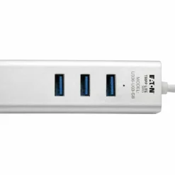 Eaton Tripp Lite Series USB to Gigabit Ethernet NIC Network Adapter with 3 Port USB 3.x (5Gbps) Hub