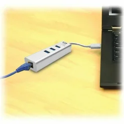 Eaton Tripp Lite Series USB to Gigabit Ethernet NIC Network Adapter with 3 Port USB 3.x (5Gbps) Hub