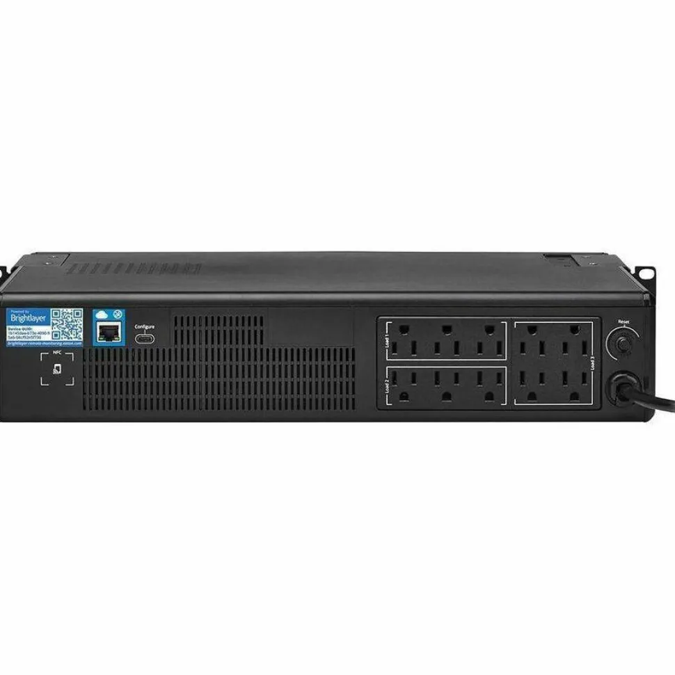 Eaton Tripp Lite Series 1000VA 750W 120V Line-Interactive Cloud-Connected UPS with Remote Monitoring - 10 NEMA 5-15R Outlets (Surge and Battery Backup), LCD, 5-15P Plug, 2U Rack/Tower