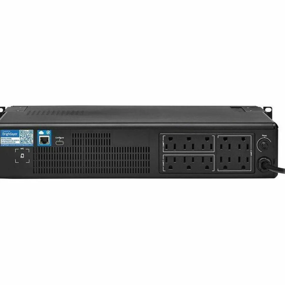 Eaton Tripp Lite Series 1000VA 750W 120V Line-Interactive Cloud-Connected UPS with Remote Monitoring - 10 NEMA 5-15R Outlets (Surge and Battery Backup), LCD, 5-15P Plug, 2U Rack/Tower