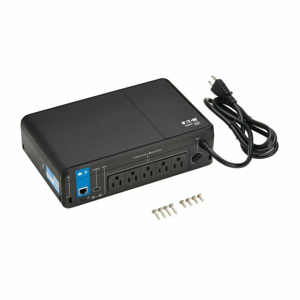 Eaton Tripp Lite Series 850VA 450W 120V Standby Cloud-Connected UPS with Remote Monitoring - 5 NEMA 5-15R Outlets (Surge + Battery Backup), 5-15P Plug, Desktop