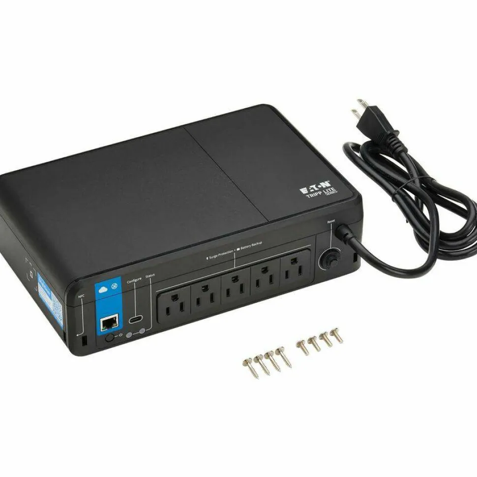 Eaton Tripp Lite Series 850VA 450W 120V Standby Cloud-Connected UPS with Remote Monitoring - 5 NEMA 5-15R Outlets (Surge + Battery Backup), 5-15P Plug, Desktop