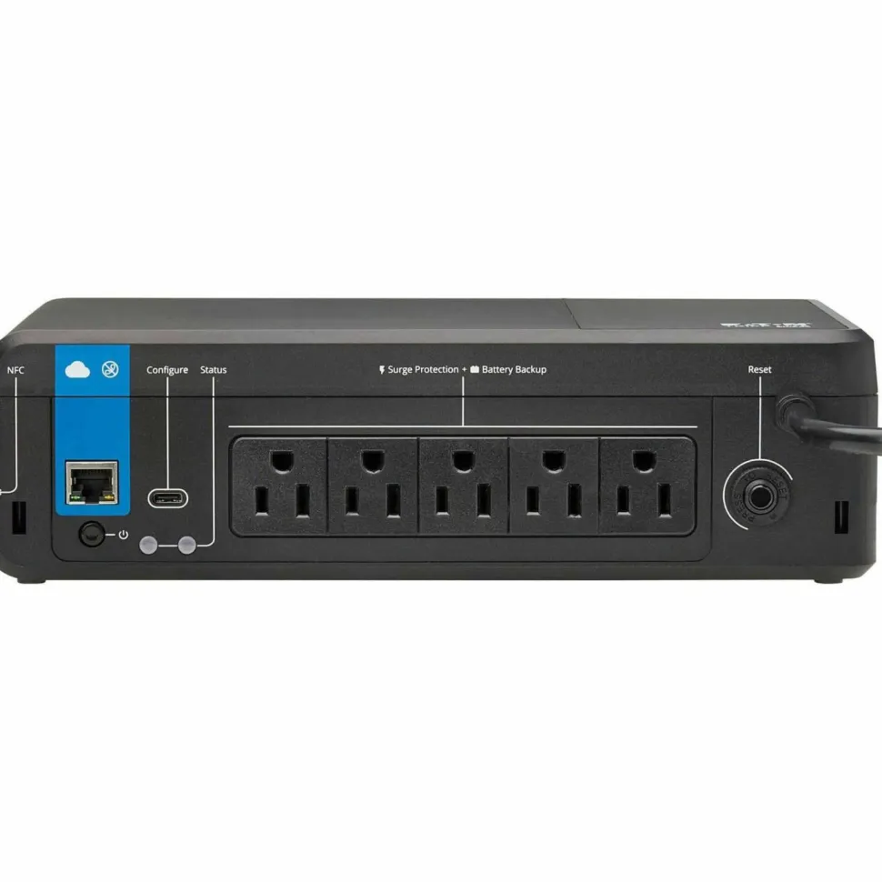Eaton Tripp Lite Series 850VA 450W 120V Standby Cloud-Connected UPS with Remote Monitoring - 5 NEMA 5-15R Outlets (Surge + Battery Backup), 5-15P Plug, Desktop