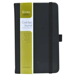 Eccolo Cool Jazz Journal, 3 1/2" x 5 1/2", Ruled, 192 Pages, Black