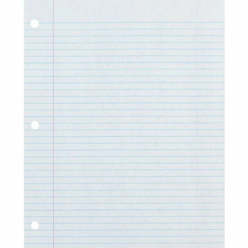 Ecology College-Lined Filler Paper, Letter Size Paper, White, Pack Of 150 Sheets