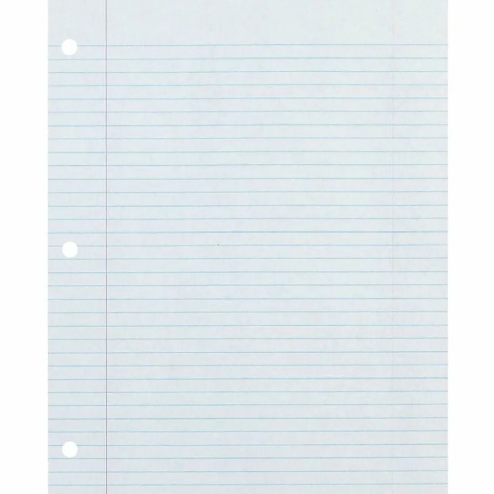 Ecology College-Lined Filler Paper, Letter Size Paper, White, Pack Of 150 Sheets
