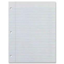 Ecology College-Lined Filler Paper, Letter Size Paper, White, Pack Of 150 Sheets