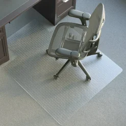 Economy Commercial Pile Chair Mat, Wide Lip, 45" x 53", Clear