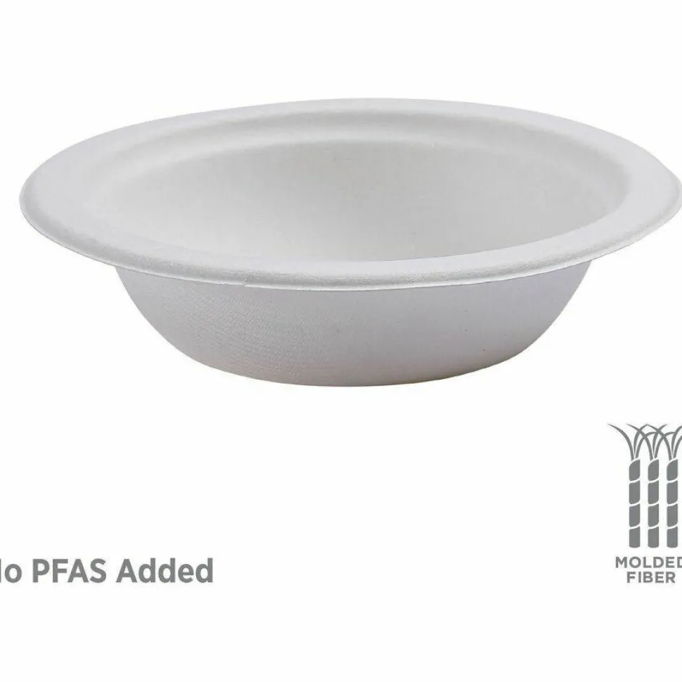 Eco-Products Eco Vanguard Sugarcane Bowls, 12 Oz, Case Of 1000 Bowls