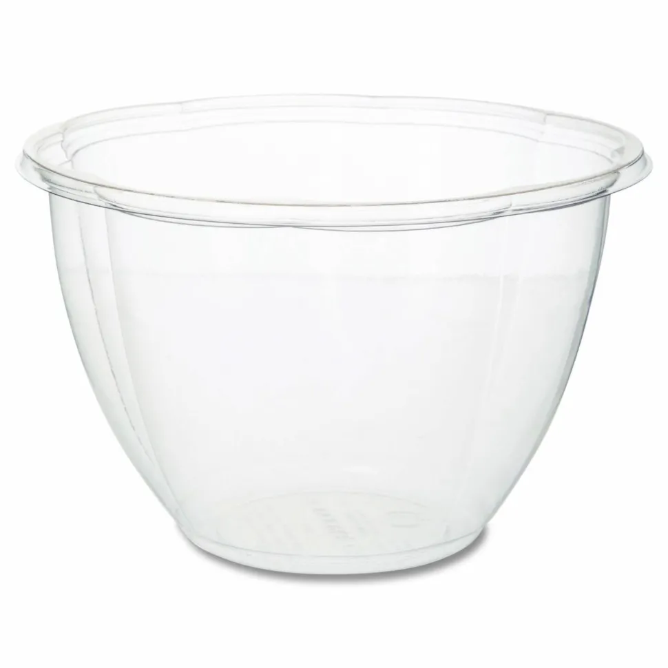 Eco-Products Salad Bowls, 48 oz, 6.69" Diameter x 4.38"h, Clear, Plastic, 300/Carton