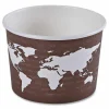 Eco-Products World Art Renewable and Food Container, 8 oz, 3.04" Diameter x 2.3" h, Plum, Paper, 50/Pack, 20 Packs/Carton