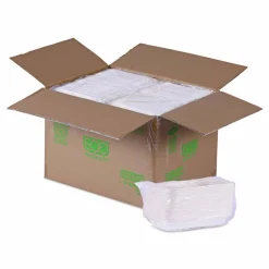 Eco-Products WorldView Vanguard Rectangular Container, 32 oz, 4.71 x 7.01 x 1.04, White, Sugarcane Fiber, 400/Carton