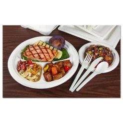 Eco-Products Plantware Cutlery, Fork, Plastic, White, 1,000/Carton