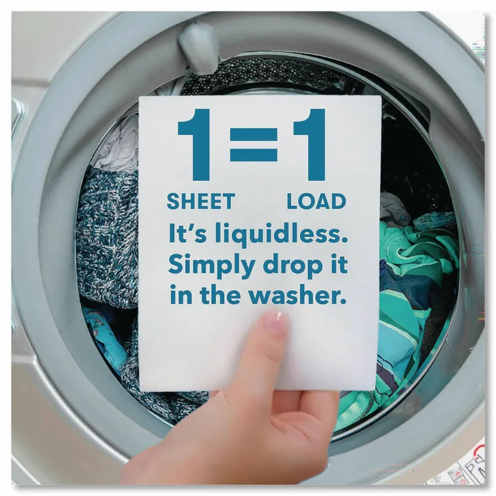 ECOS Liquidless Laundry Detergent Sheets, Free and Clear, 50 Sheets/Box
